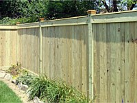 <b>Vertical Board Wood Privacy Fence with a Flat Top</b>